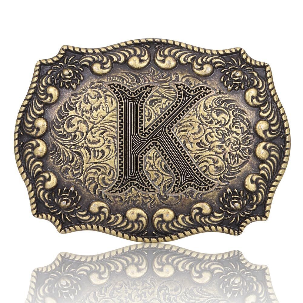 5100 Belt Buckles Western Cowboy Initial Letters ABCDJMR Texas Rodeo Belt